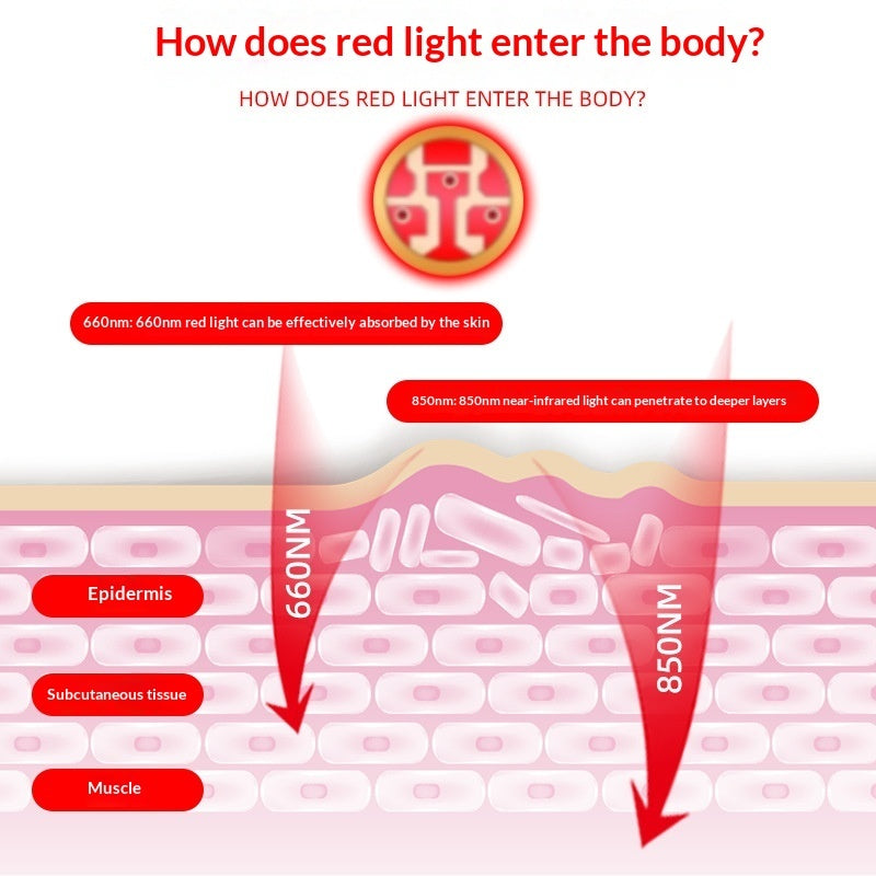 Supplier diagram illustrating unverified red and near-infrared light claims