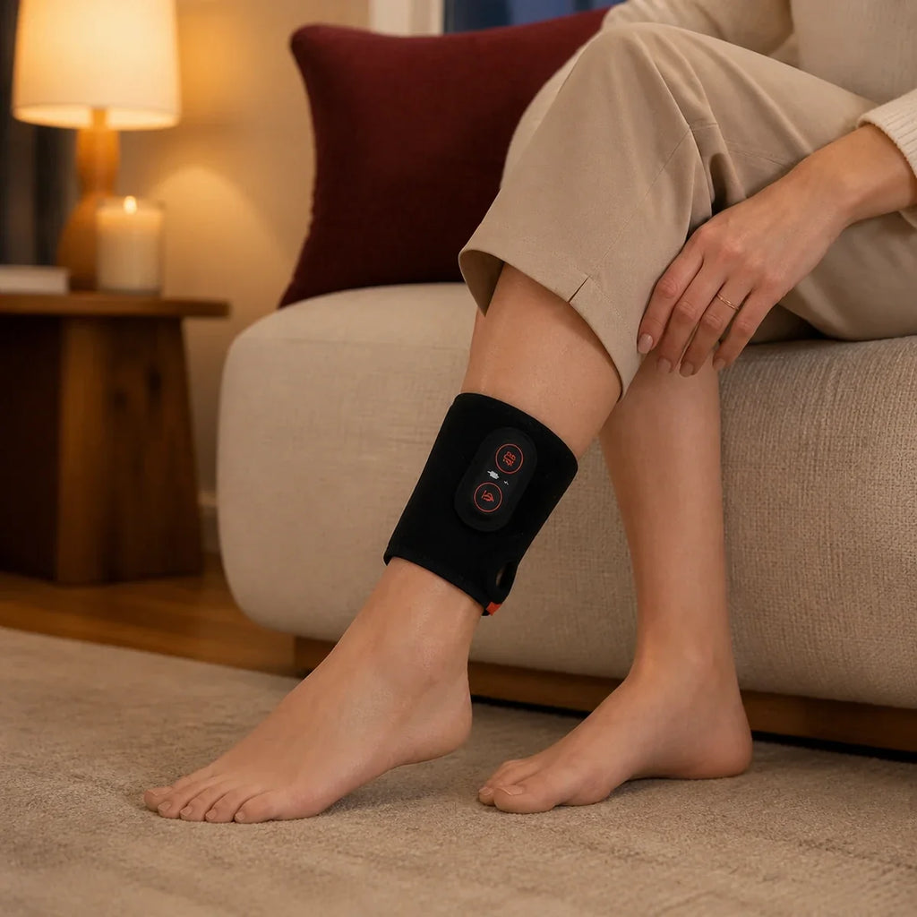 ThermoLuma Flex Wrap worn around a smaller lower-leg area.