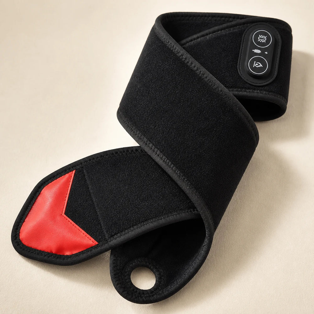 Black ThermoLuma Flex Wrap showing the thumb opening, layered fabric and edge binding